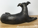 20cm Laying Greyhound ornament figurine decoration bronze effect Dog Lover Gift
