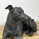 20cm Laying Greyhound ornament figurine decoration bronze effect Dog Lover Gift