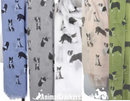Border Collie (black & white print) ladies Scarf Sarong, quality cotton mix fabric