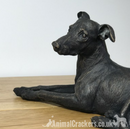 20cm Laying Greyhound ornament figurine decoration bronze effect Dog Lover Gift