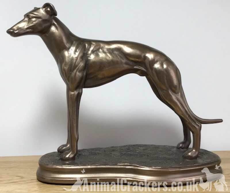 Single Greyhound figurine in Cold Cast Bronze, from Beauchamp