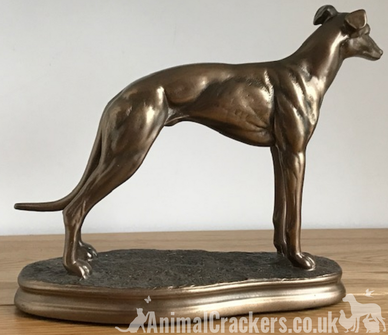 Single Greyhound figurine in Cold Cast Bronze, from Beauchamp