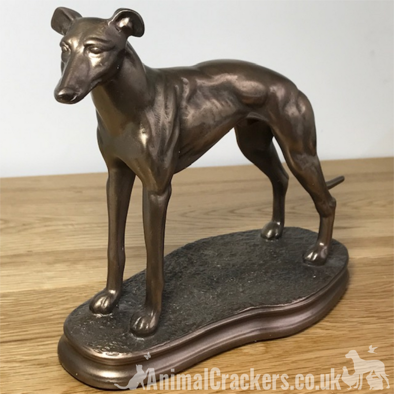 Single Greyhound figurine in Cold Cast Bronze, from Beauchamp
