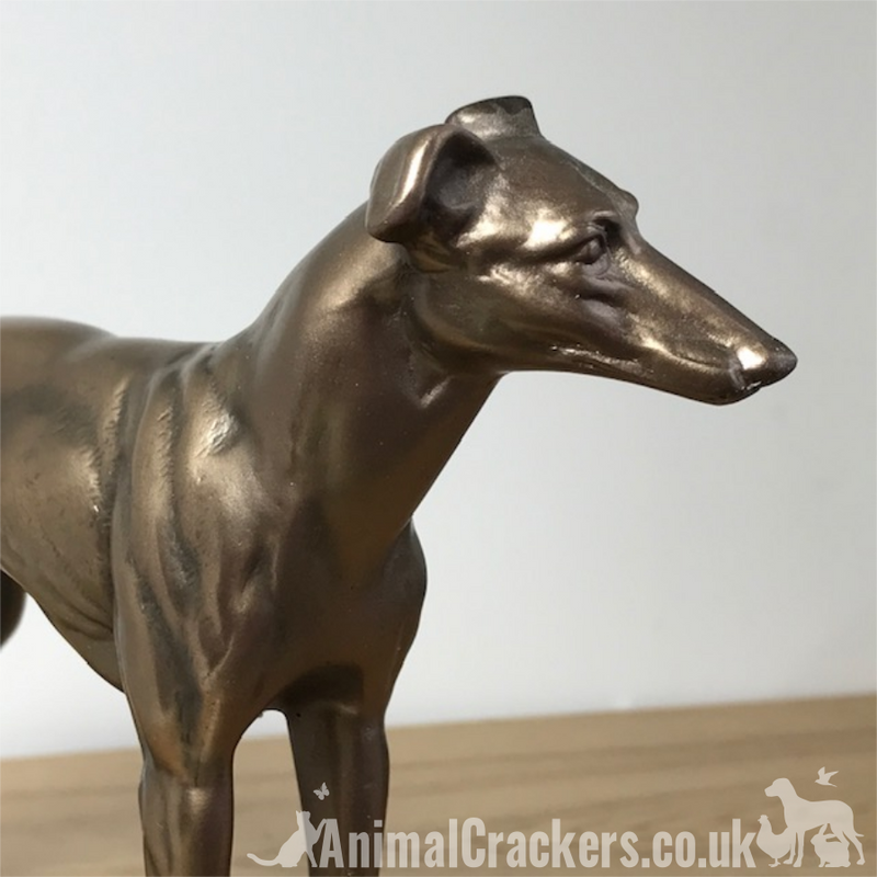 Single Greyhound figurine in Cold Cast Bronze, from Beauchamp