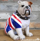 Sitting British Bulldog in Union Jack coat ornament, great quality item, Bulldog lover gift