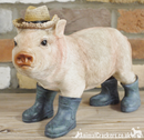 Large 30cm novelty Pig in Wellies Wellingtons ornament decoration pig lover gift