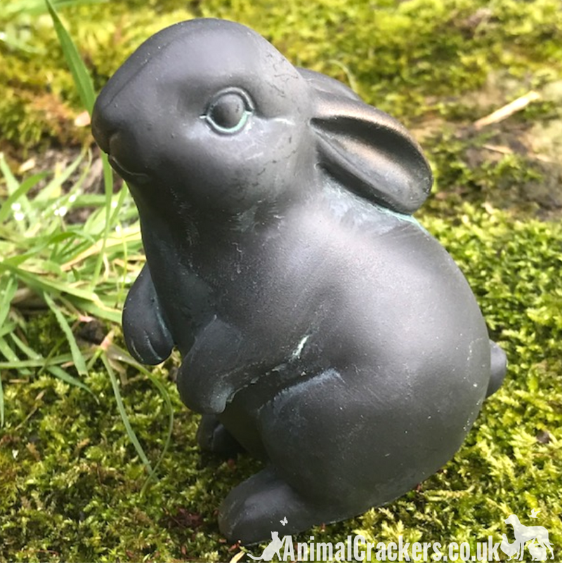 'Eeny, Meeny, Miny & Moe' - SET OF 4 cute Rabbit ornaments, heavy old brass effect