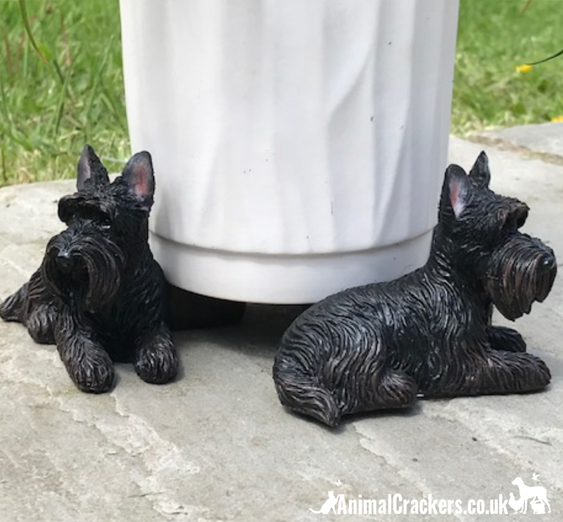 SET OF 3 Scottie Dog shaped plant pot stands or garden ornaments, Scottish Terrier lover gift