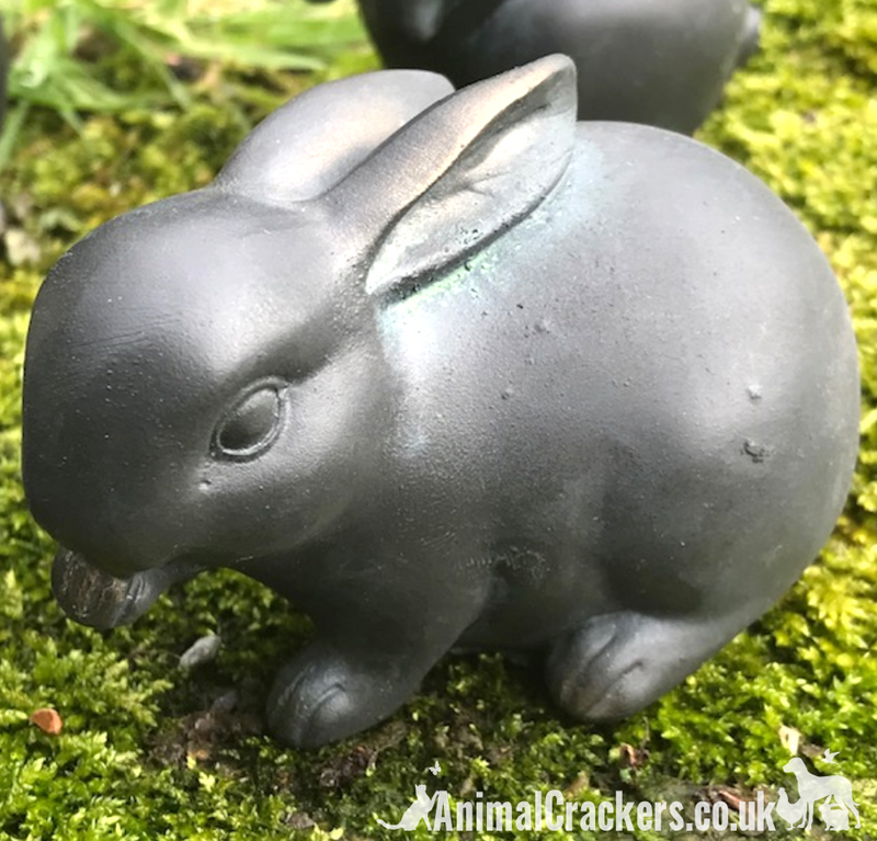 'Eeny, Meeny, Miny & Moe' - SET OF 4 cute Rabbit ornaments, heavy old brass effect