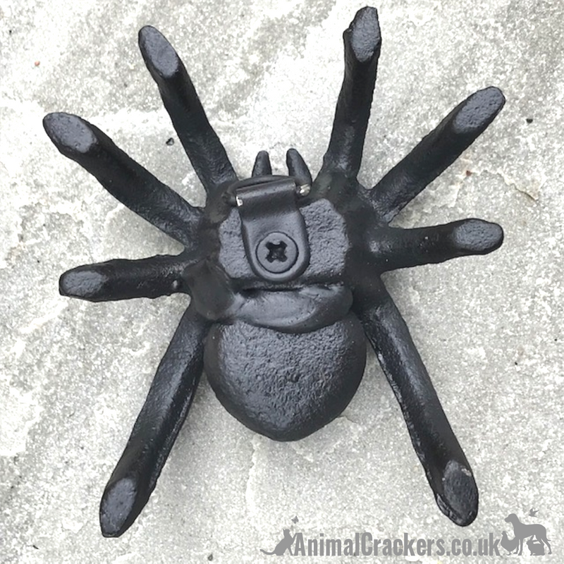 SET of 3 cast iron SPIDER ornaments free standing or wall mounted (with hanging hook),  insect lover gift