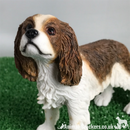 Chestnut & White Cavalier King Charles Spaniel Leonardo ornament figurine, boxed