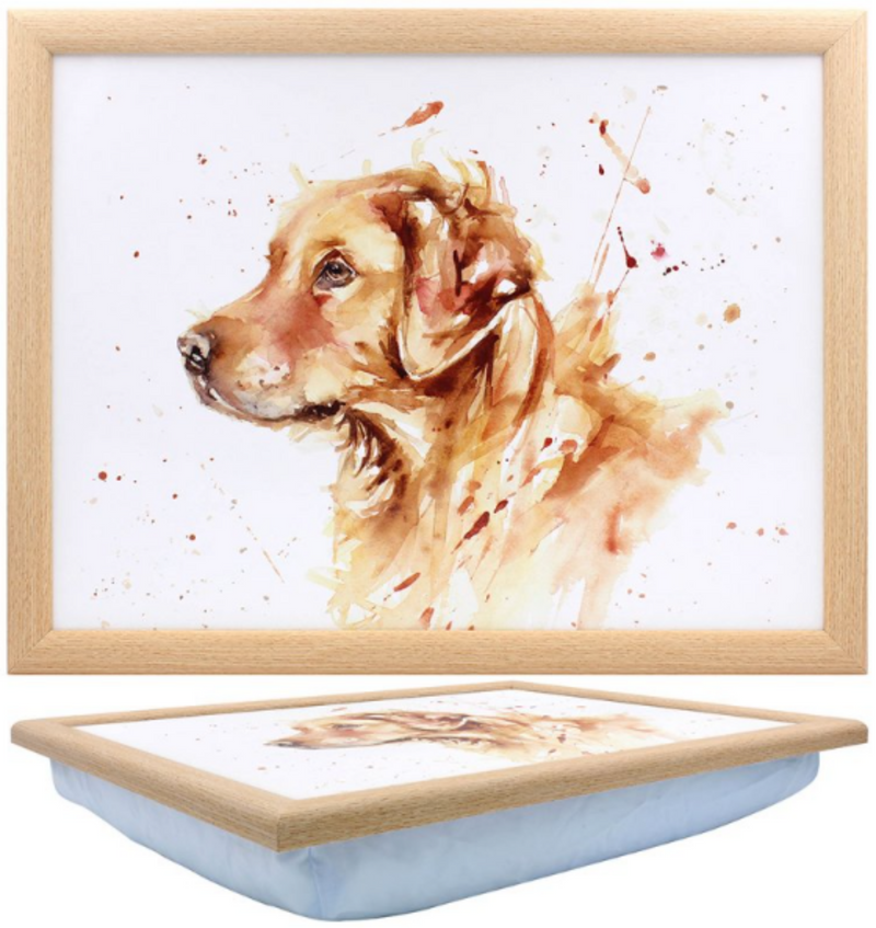 Golden Retriever Laptray Leonardo Leonardo Man's Best Friend hard top padded Tray novelty Dog lover gift
