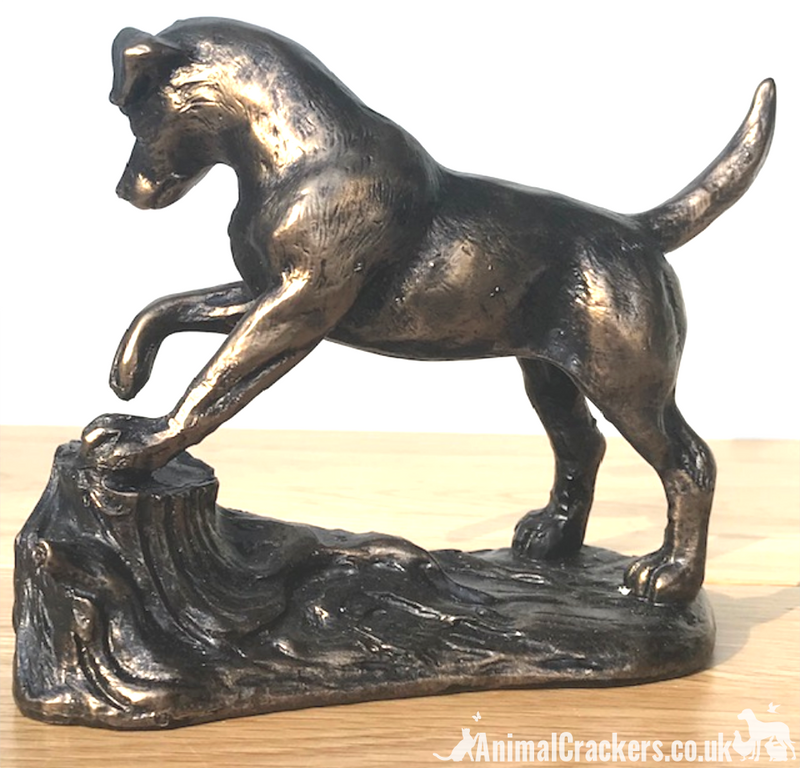 Bronze effect Jack Russell Terrier ornament figurine designed by Harriet Glen, Dog Lover Gift