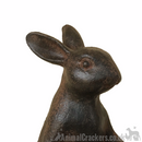 Chip & Dale - pair of rabbits holding hands ornament, dark bronze clay effect