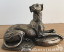 Laying Whippet Figurine Solid Cold Cast Bronze Sculpture Designed By Harriet Glen