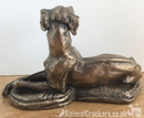 Laying Whippet Figurine Solid Cold Cast Bronze Sculpture Designed By Harriet Glen
