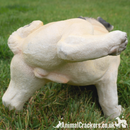 Large Realistic Peeing Pug Dog Cocking Leg Figurine