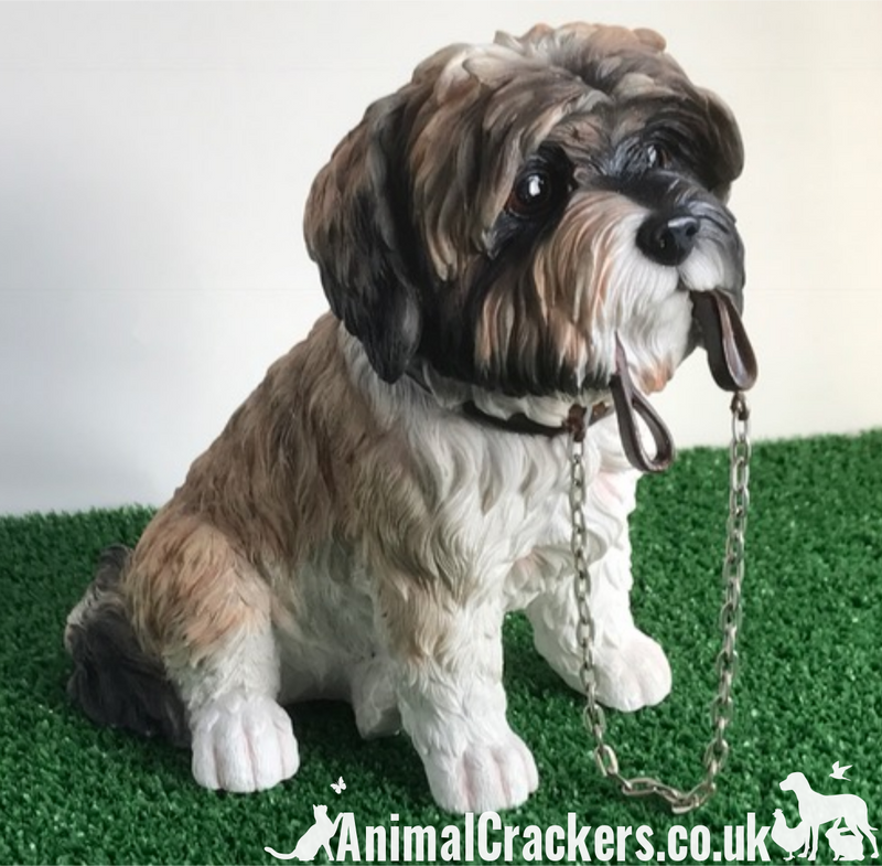 Large 17cm Brown Shih Tzu ornament figurine quality Leonardo walkies range boxed