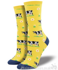 Womens Socksmith 'Legendairy' Friesian Cow design socks, One Size, quality Cattle or Dairy Cow lover gift