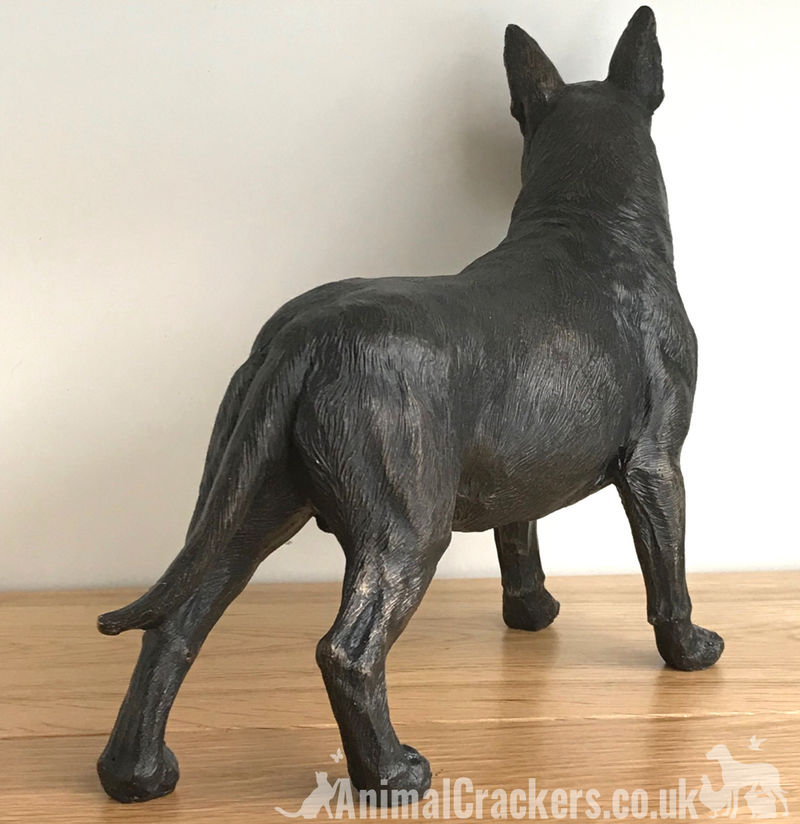 24cm English Bull Terrier ornament figurine decoration dark bronze effect Dog Lover Gift