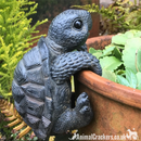TORTOISE POT HANGER novelty resin garden ornament, great reptile lover gift