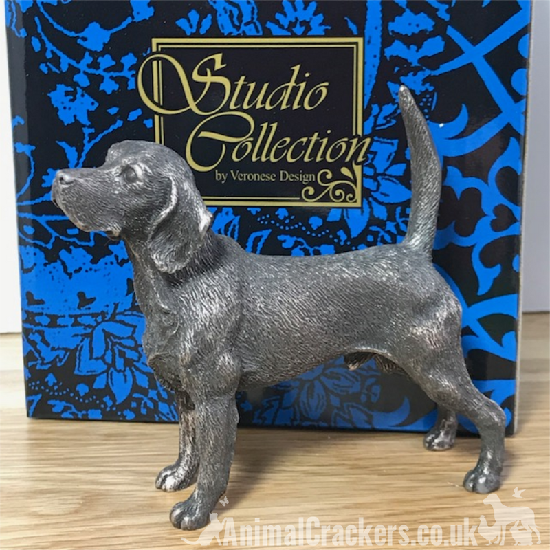 Cold Cast Bronze Beagle quality sculpture ornament figurine statue gift boxed