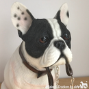 French Bulldog Frenchie ornament lifelike Leonardo figurine, 18cm. Gift boxed