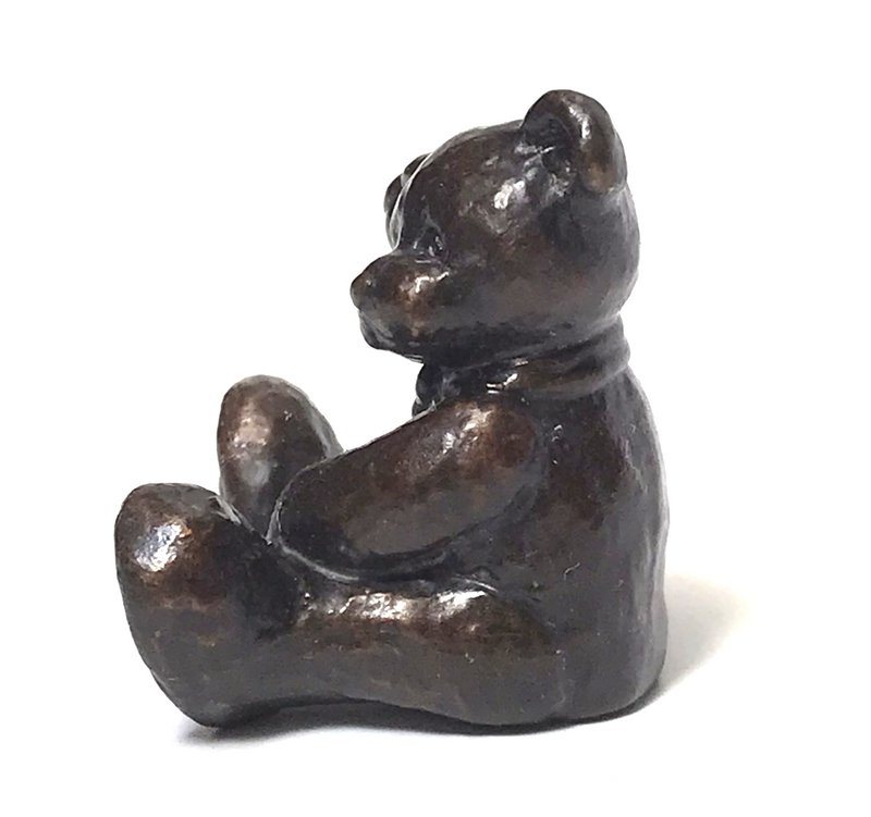 'Milo' - solid bronze miniature Teddy Bear figurine designed by Michael Simpson, in a quality gift box.