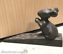 Cast iron 'Talking' mouse on cheese wedge door stop or decoration, lovely mice lover gift