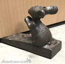 Cast iron 'Talking' mouse on cheese wedge door stop or decoration, lovely mice lover gift