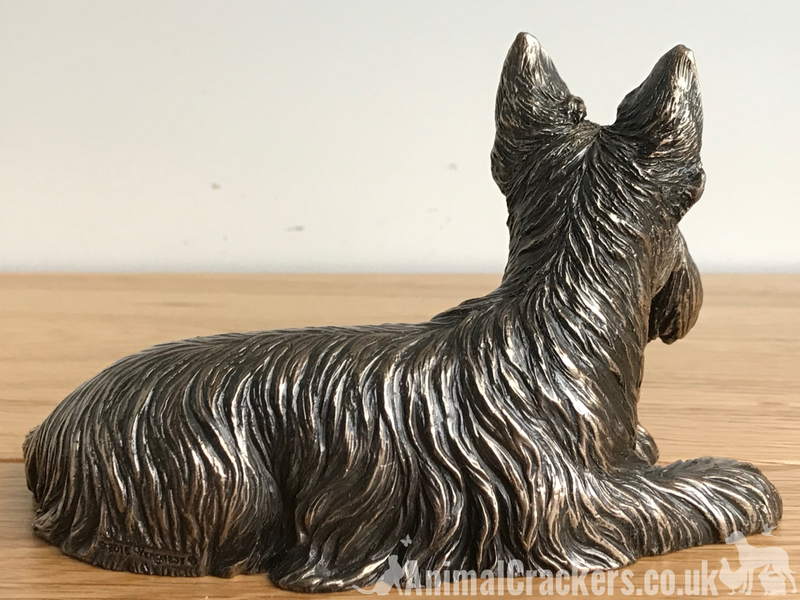 Bronze Scottish Terrier Beauchamp sculpture ornament figurine Scottie lover