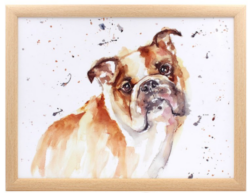 English Bulldog Laptray Leonardo Leonardo Man's Best Friend hard top padded Tray novelty Dog lover gift