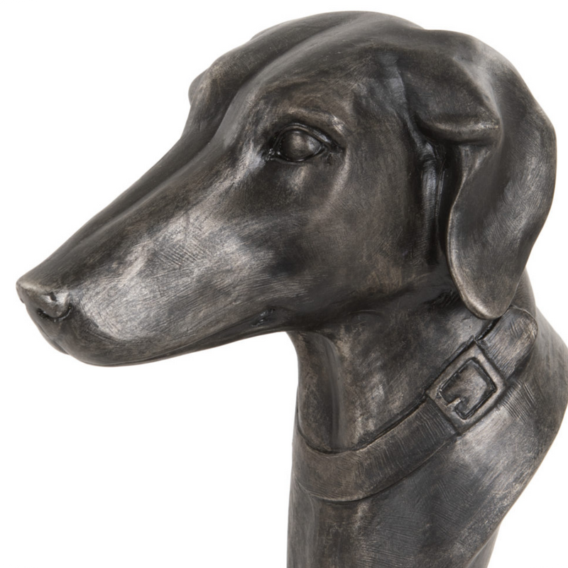 28cm bronze effect Greyhound head bust ornament, Greyhound lover collectable