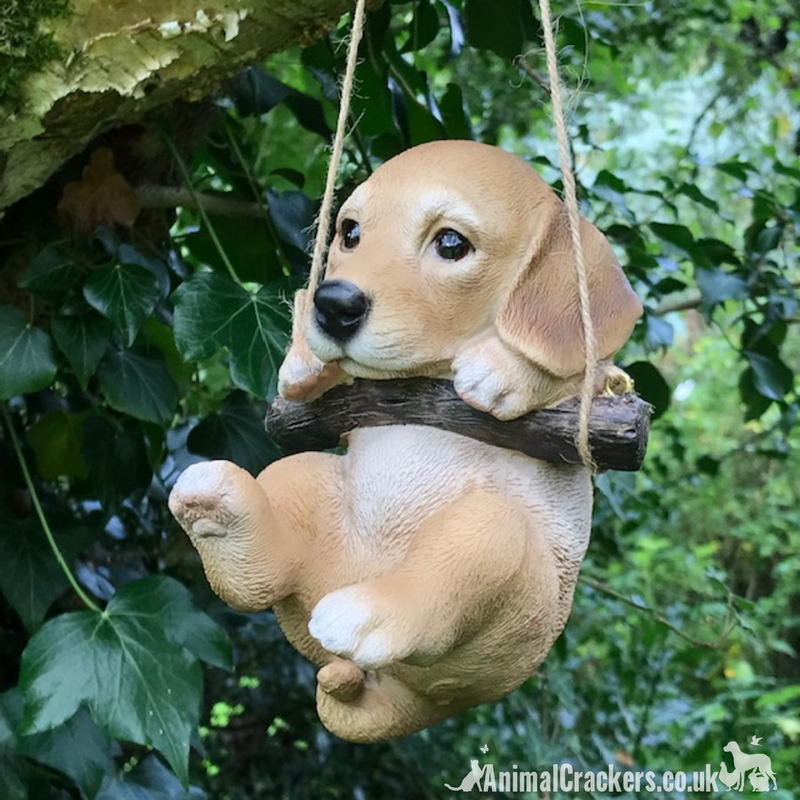 Hanging Golden Labrador puppy ornament figurine decoration, ideal Lab Dog lover gift stocking filler