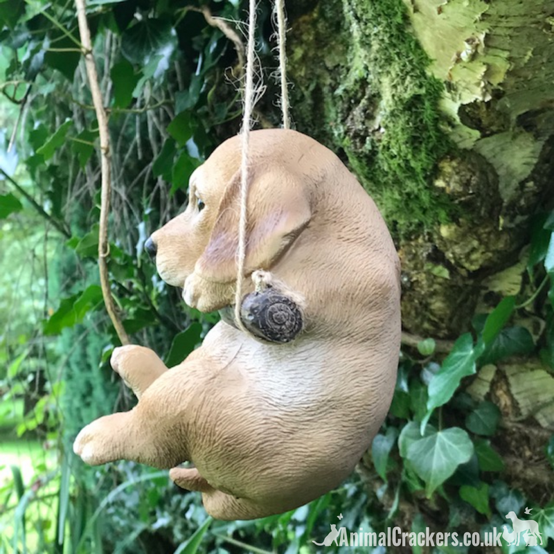 Hanging Golden Labrador puppy ornament figurine decoration, ideal Lab Dog lover gift stocking filler