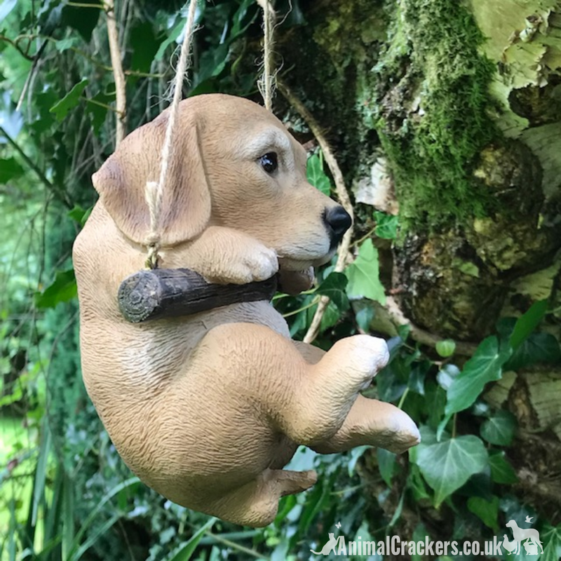 Hanging Golden Labrador puppy ornament figurine decoration, ideal Lab Dog lover gift stocking filler