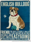 20cm metal vintage style English Bulldog lover breed character hang sign plaque