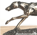 Single Racing Greyhound figurine in cold cast Bronze, fabulous ornament figurine, gift boxed