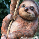 Jo the Sloth large swinging sloth on rope tree garden decoration