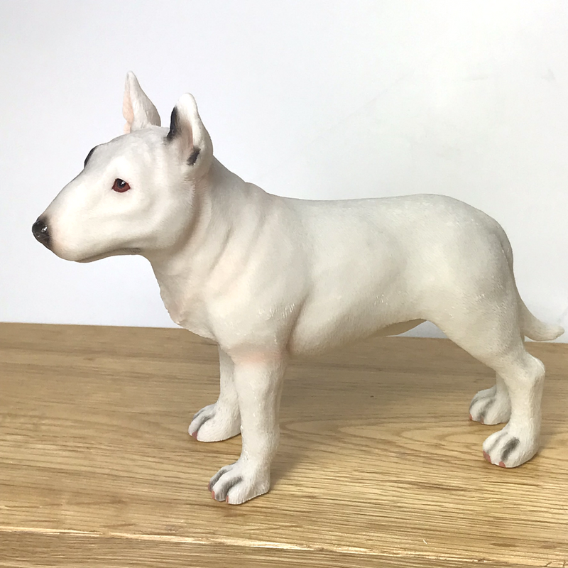 Lifelike Bull Terrier ornament figurine by Leonardo, in quality green gift box