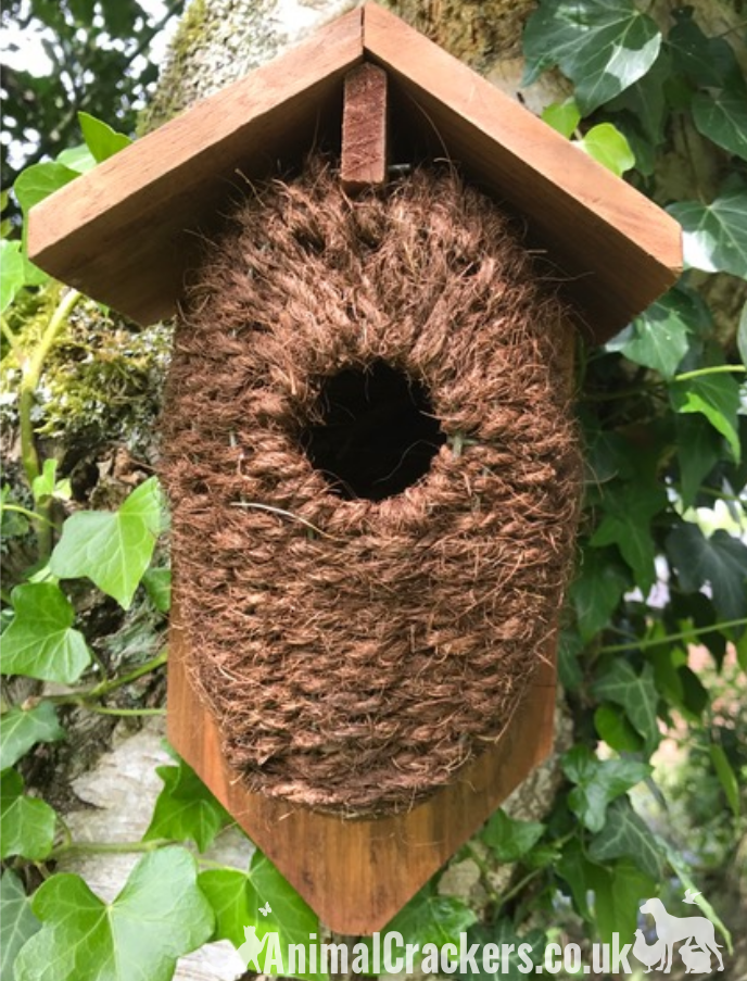 Bird house nest box cocoon for wren & small garden birds quality Best for Birds