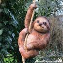 Jo the Sloth large swinging sloth on rope tree garden decoration