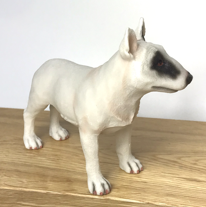 Lifelike Bull Terrier ornament figurine by Leonardo, in quality green gift box