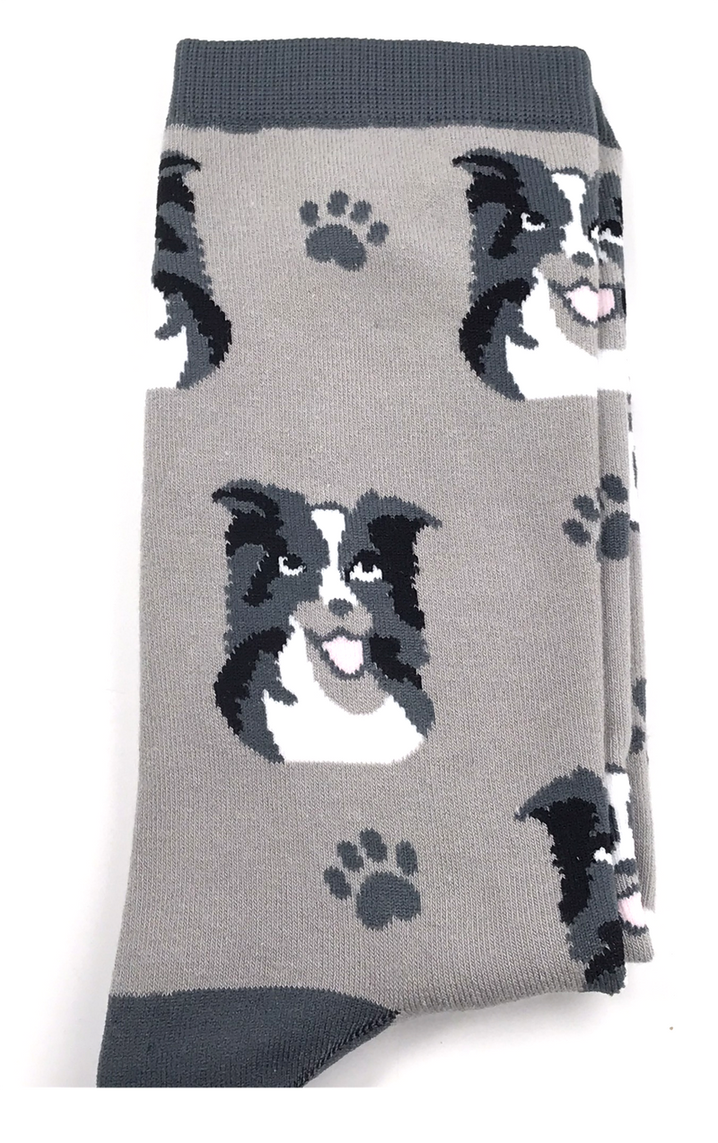 Ladies Border Collie socks One Size quality cotton mix Sheep Dog lover gift