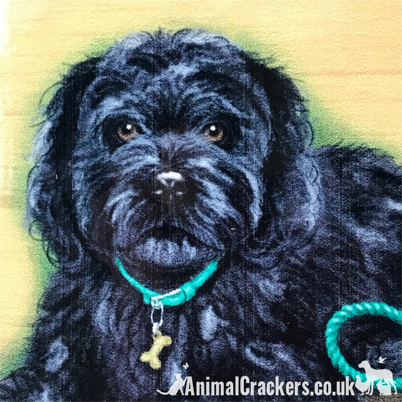 20cm Metal old style Black Cockapoo Cocker Poodle breed character hanging sign