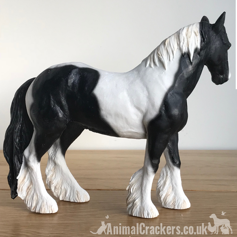 Piebald Black & White Cob ornament Leonardo coloured horse pony lover gift boxed