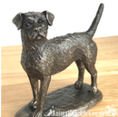 Bronze Border Terrier ornament figurine by Harriet Glen, quality dog lover gift