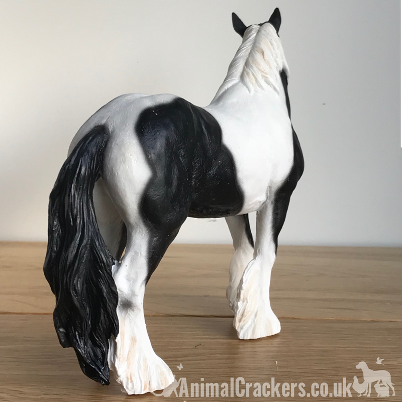 Piebald Black & White Cob ornament Leonardo coloured horse pony lover gift boxed