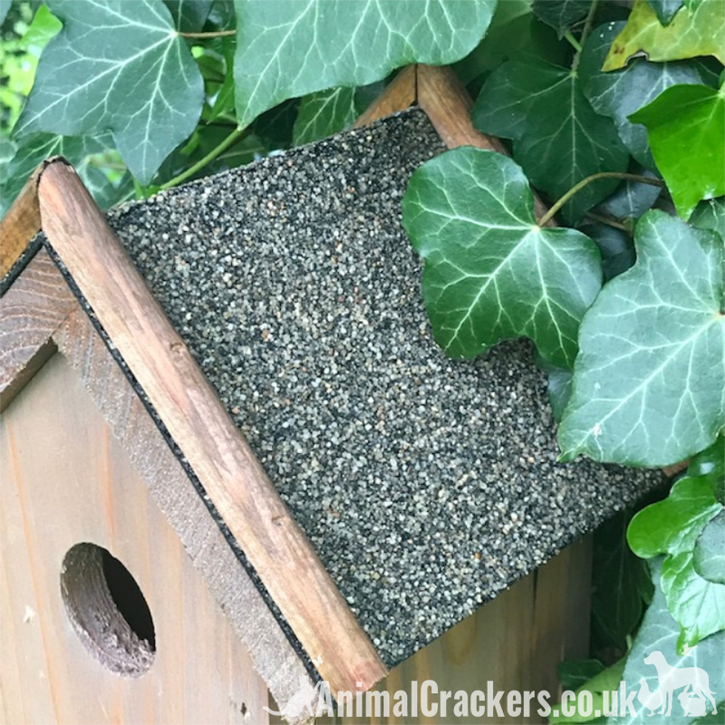 Chunky Bitumen Roof Bird house nest box for Blue Tit other small garden birds