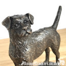 Bronze Border Terrier ornament figurine by Harriet Glen, quality dog lover gift